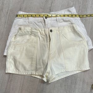 Forever 21 2 pairs shorts white and off-white